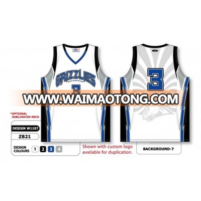 New Custom Sublimated Basketball Jersey